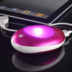 コンパクト　6800mAh　iPhone5用USBモバイルバッテリー充電器　iPad miniにも対応　ローズレッド